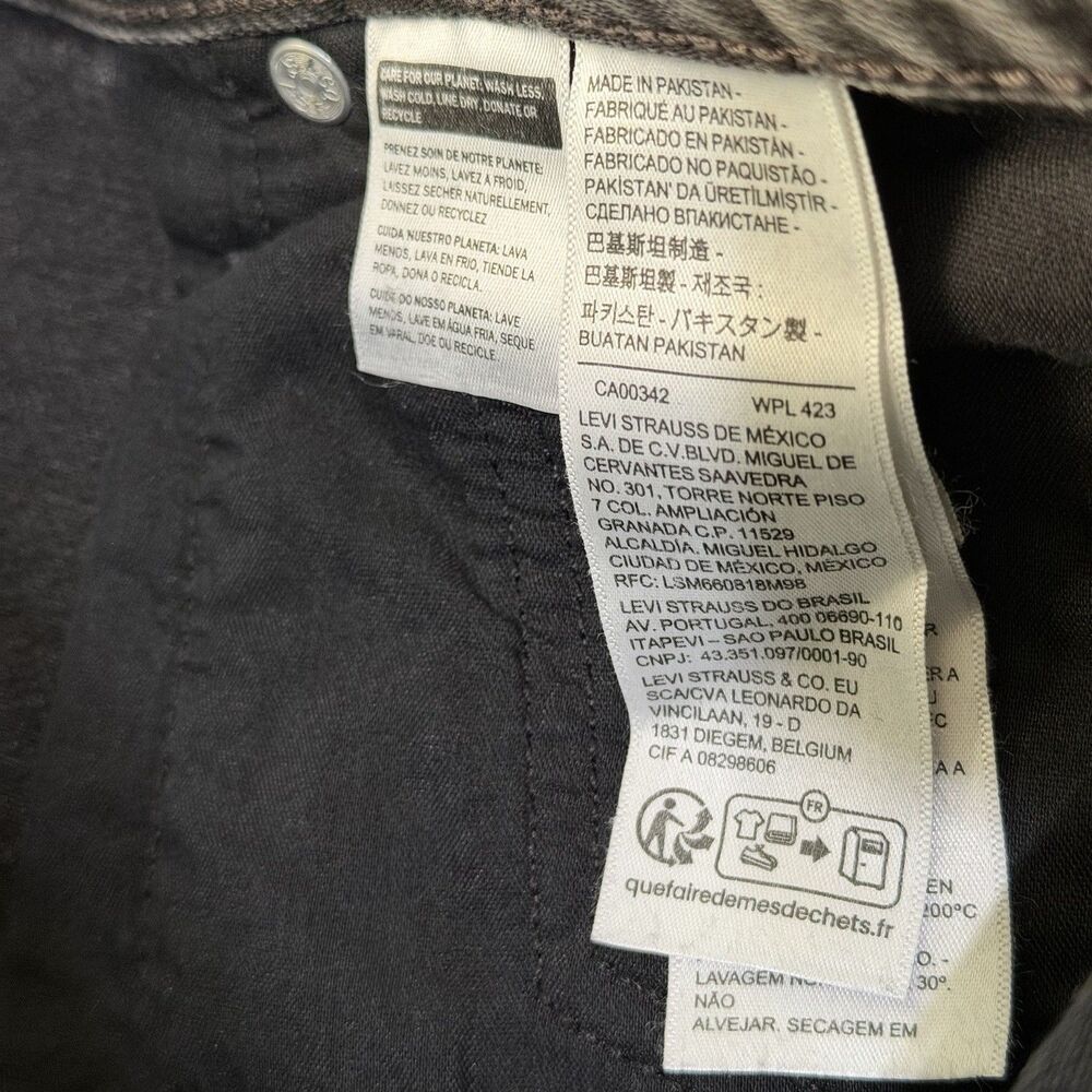 Levi's Premium Ribcage Wide Leg Women's Jeans 32 X 30 Black Big “E” New NWT - Picture 5 of 9